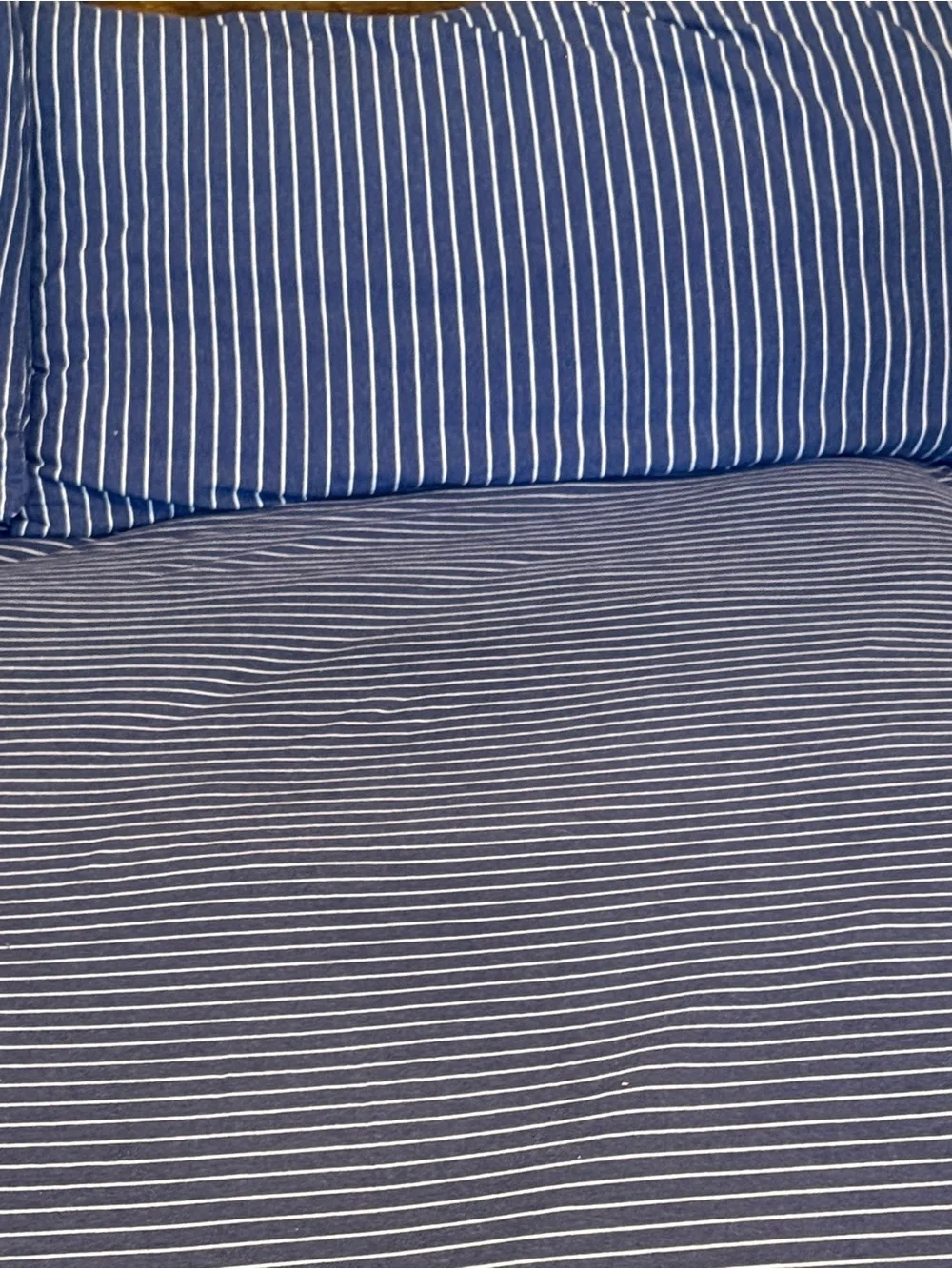 Striped Navy Blue Duvet Cover Set - Classic Bedding